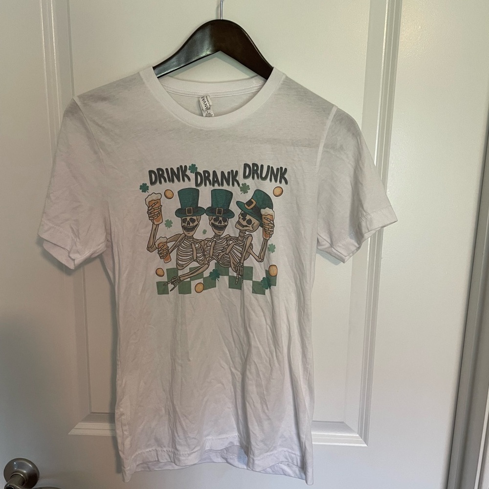 Bella Canvas White Tee with Skeleton Design
